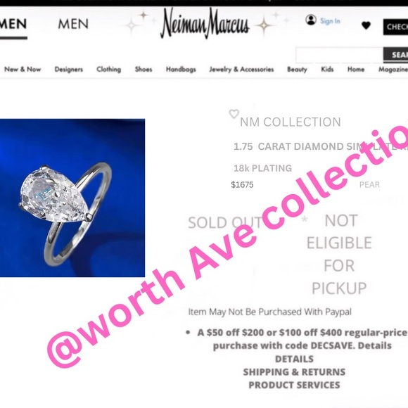 18k 1.75ct Pear Cut Ring - Picture 15 of 15